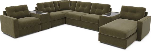 Moss 7 Pc ModularOne Sleeper with Media Consoles - Thumbnail - Image 1