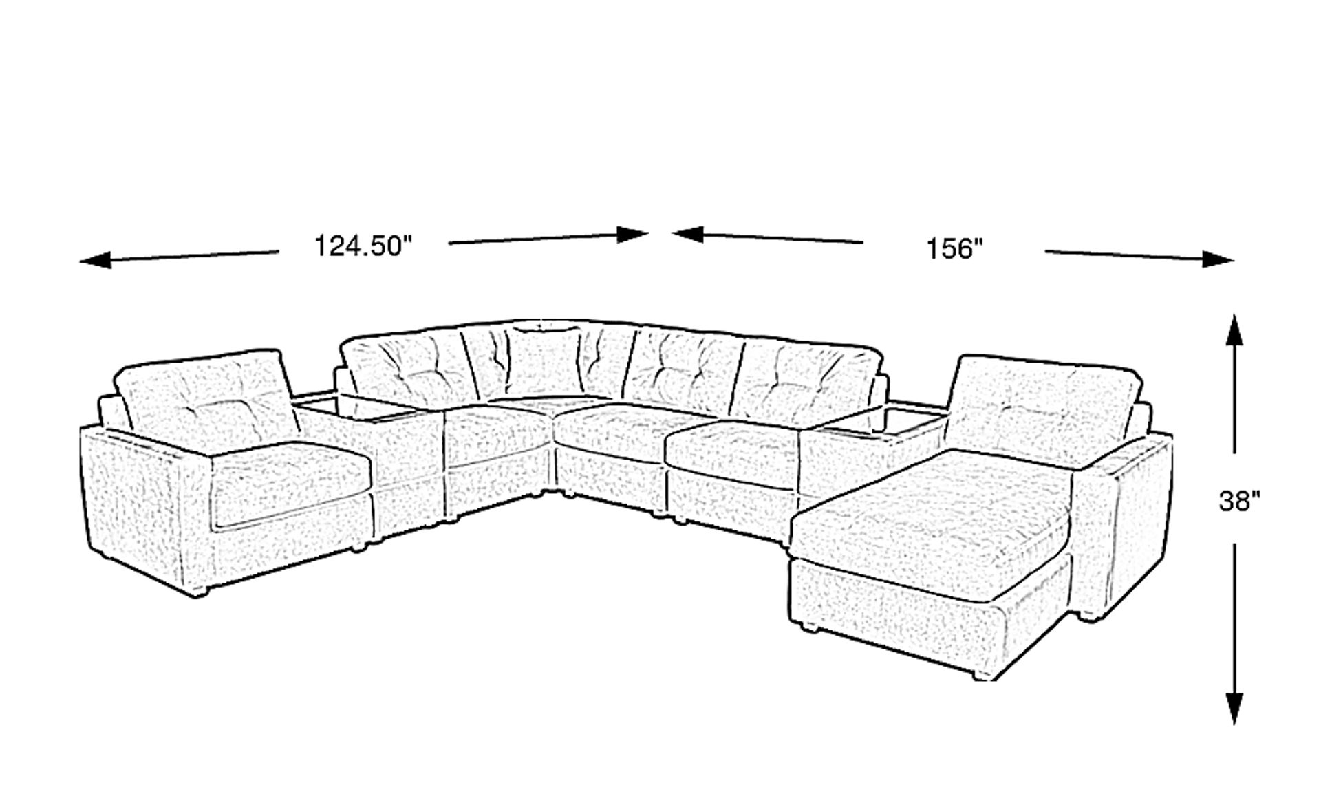 Dimension Image. Please refer to the Dimension Tab on this page for dimension details.