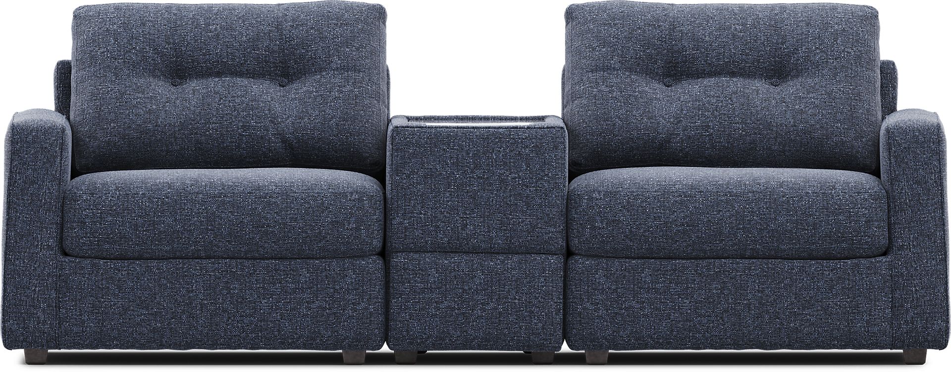 Drew & Jonathan Modularone Navy Blue Textured 3 Pc Media Modular ...