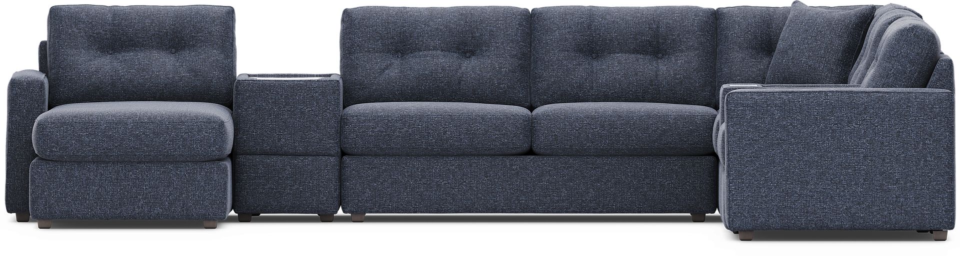 Navy 7 Pc ModularOne Sleeper with Media Consoles - Image 3