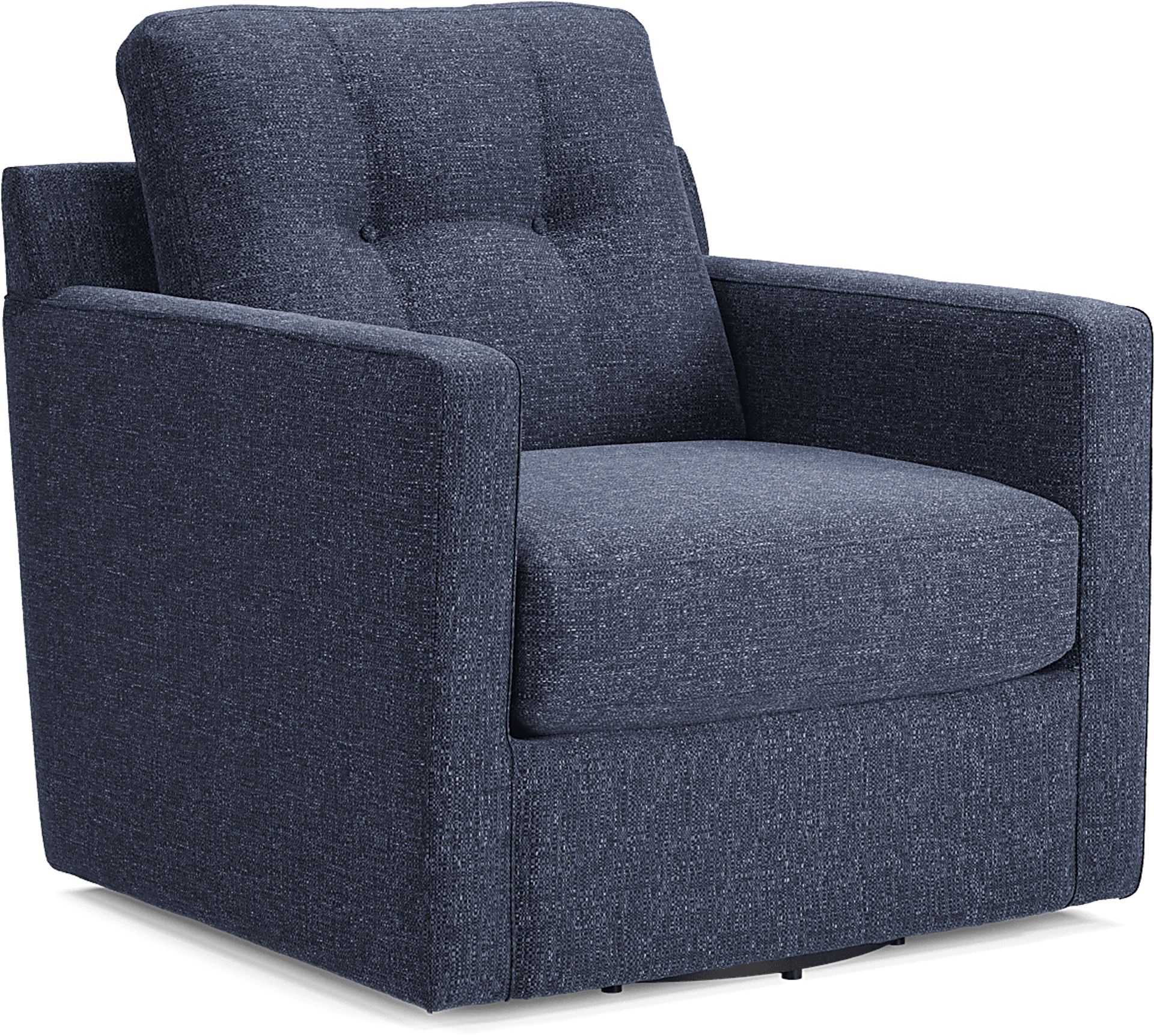 ModularOne Navy Swivel Accent Chair - Image 1