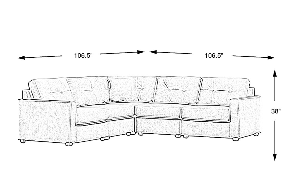 Drew & Jonathan Modularone Oyster Beige Textured 5 Pc Sectional | Rooms ...