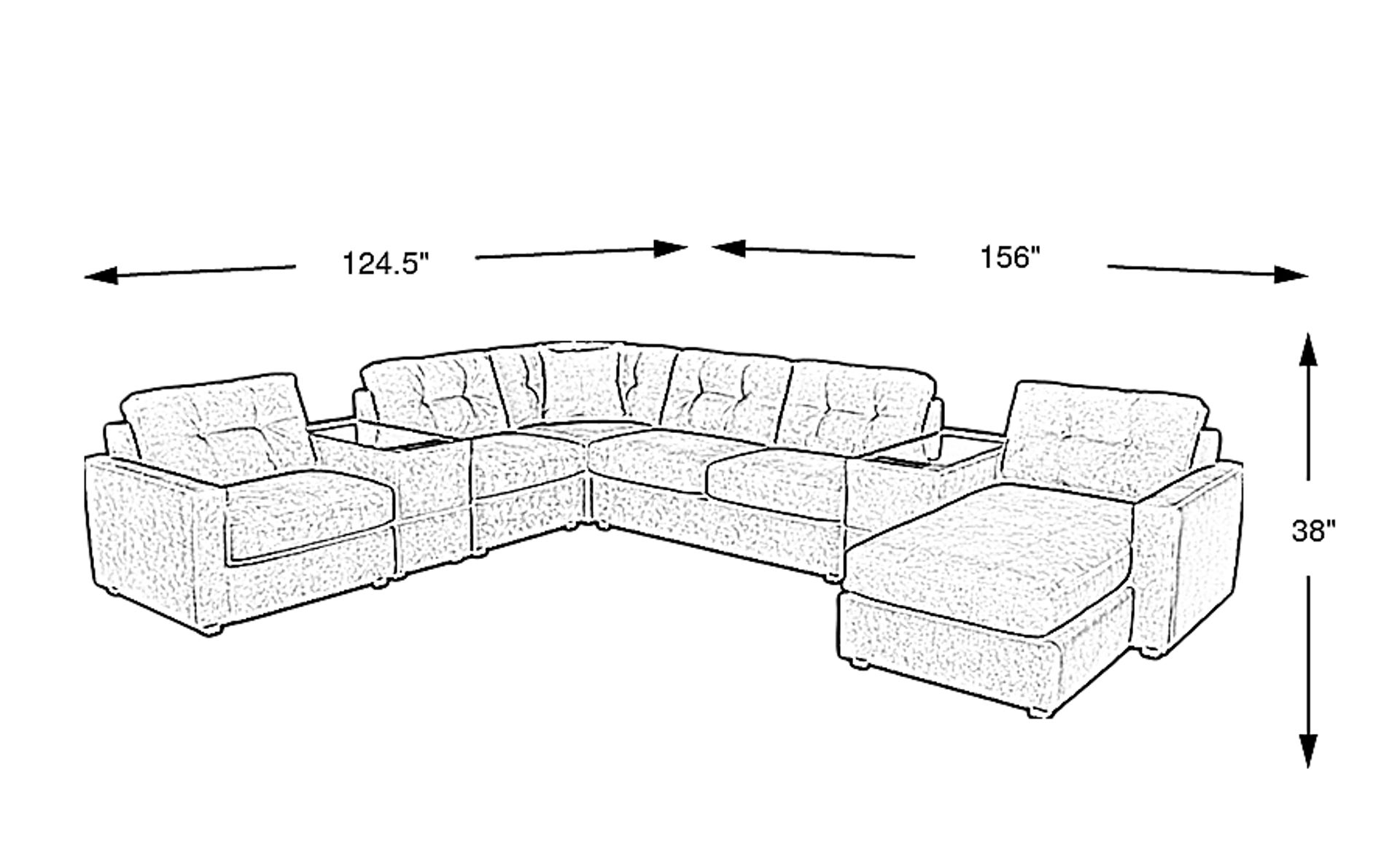 Dimension Image. Please refer to the Dimension Tab on this page for dimension details.