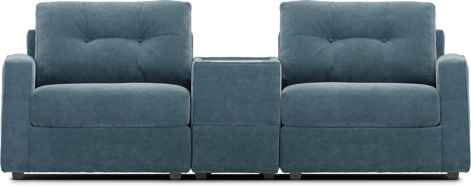 ModularOne Teal 3 Pc Sectional with Media Console - Image 3
