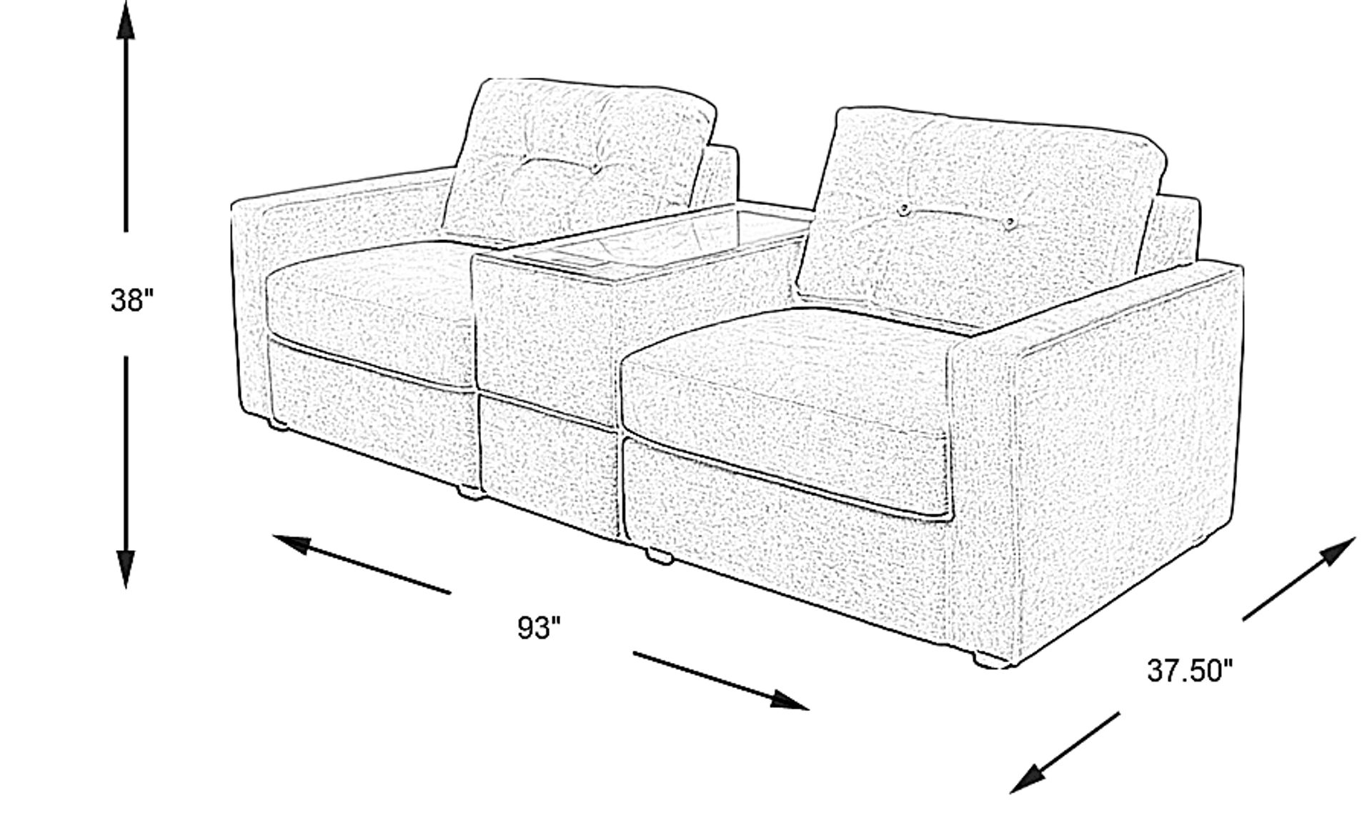 Dimension Image. Please refer to the Dimension Tab on this page for dimension details.