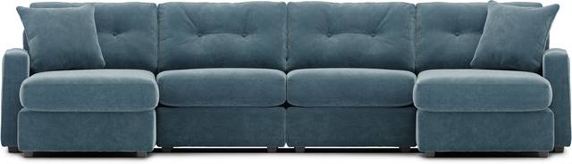 ModularOne Teal 4 Pc Sectional - Thumbnail - Image 3