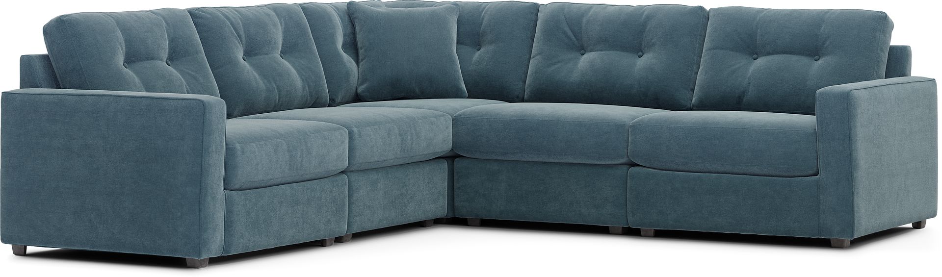 ModularOne Teal 5 Pc Sectional - Image 4