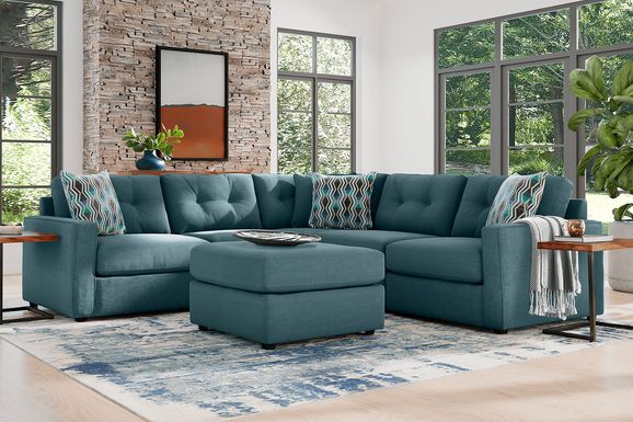 Baby blue sectional online sofa