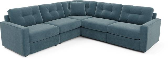 ModularOne Teal 5 Pc Sectional - Thumbnail - Image 1