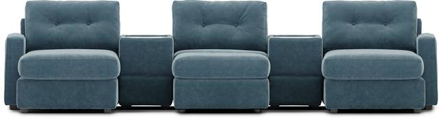 ModularOne Teal 6 Pc Sectional with Media Consoles - Thumbnail - Image 3