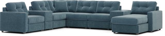 ModularOne Teal 8 Pc Sectional - Thumbnail - Image 4