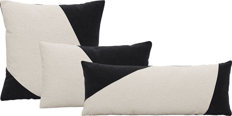 ModularThree Black Pillow, Set of 3