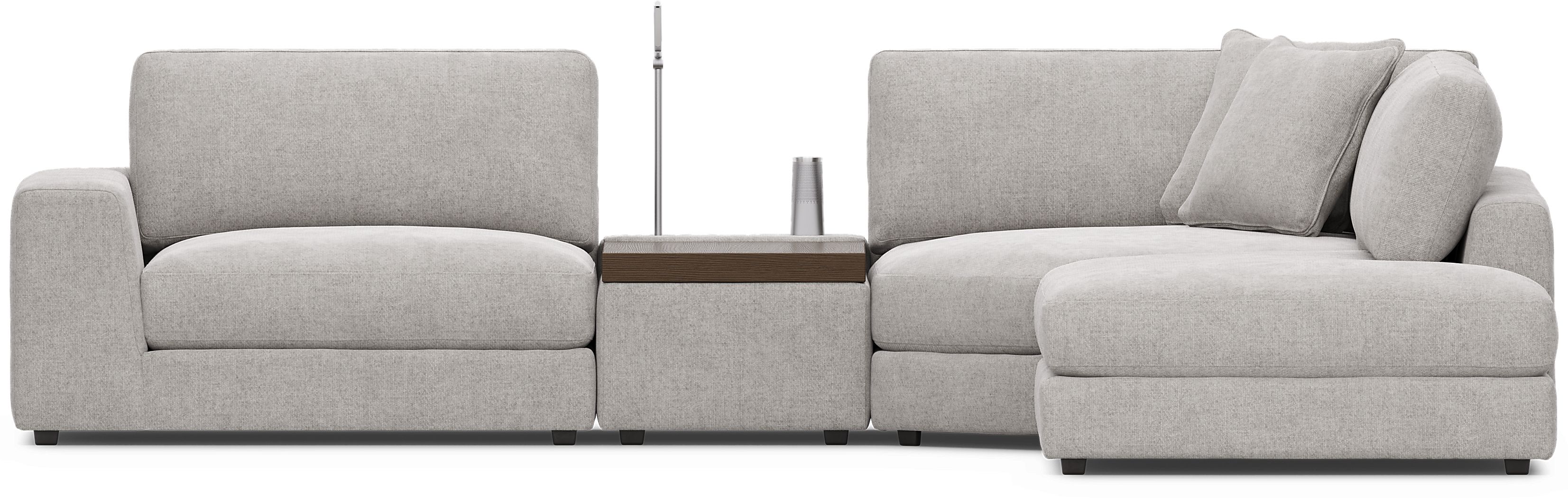 ModularThree 4 Pc Sectional with Media Console - Thumbnail 2