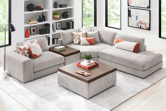 Gray 4 Pc ModularThree with Media Console