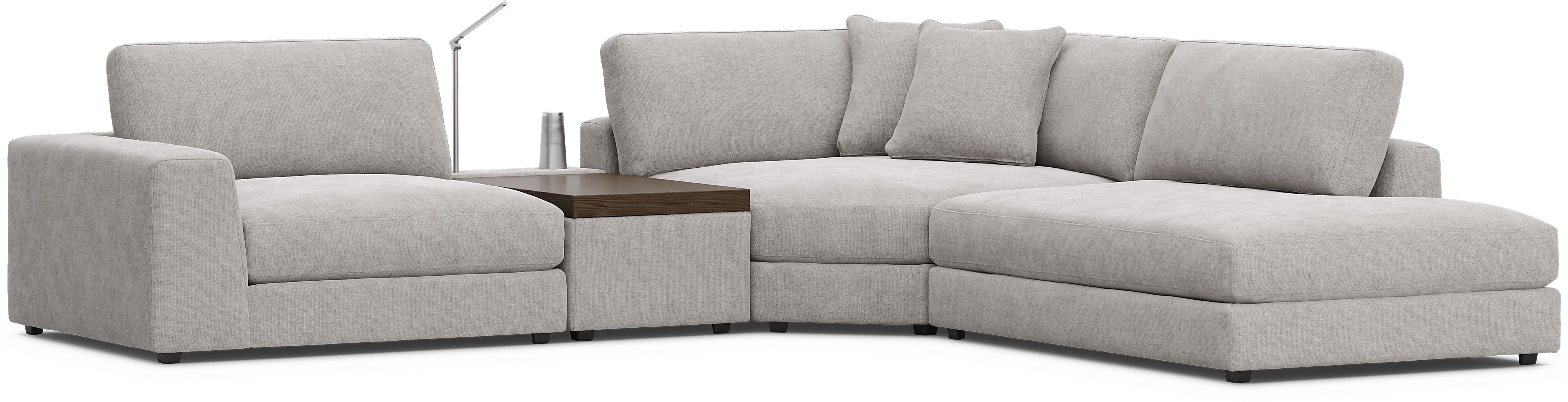 ModularThree 4 Pc Sectional with Media Console - Thumbnail 3