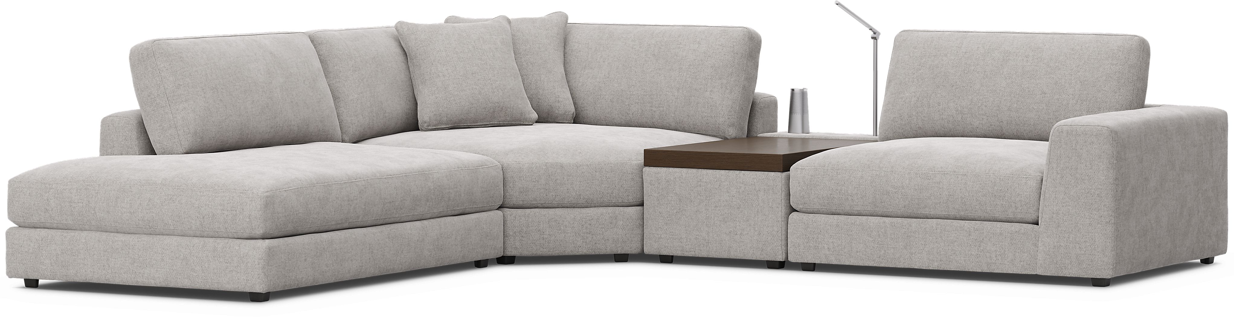 Gray 4 Pc ModularThree with Media Console - Thumbnail 2