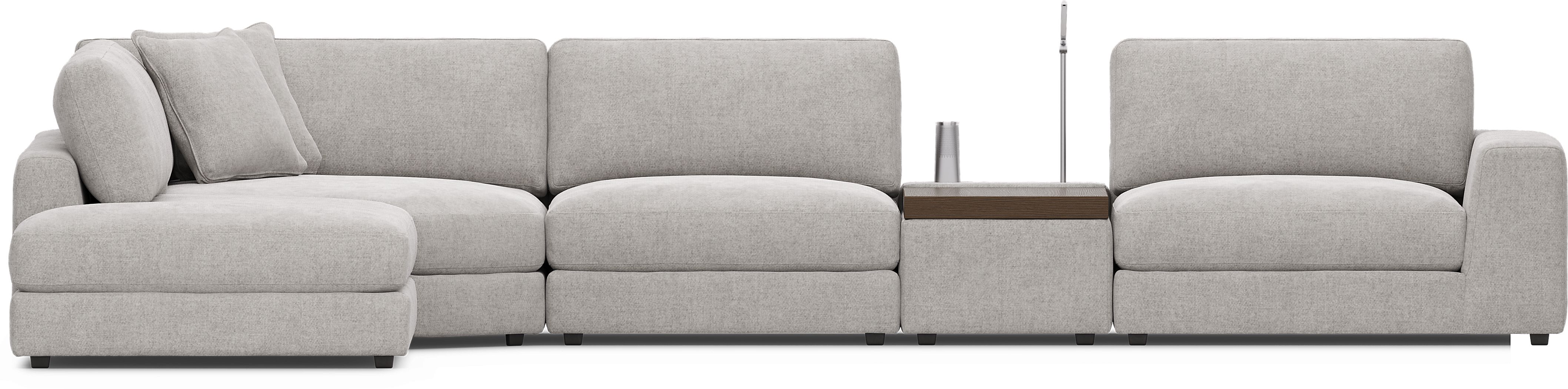 ModularThree 4 Pc Sectional with Media Console - Thumbnail 5