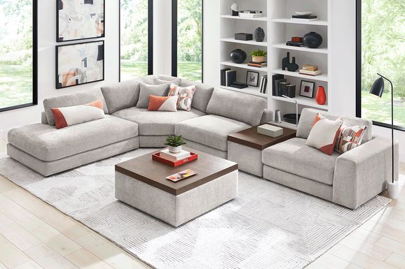 Gray 5 Pc ModularThree with Media Console
