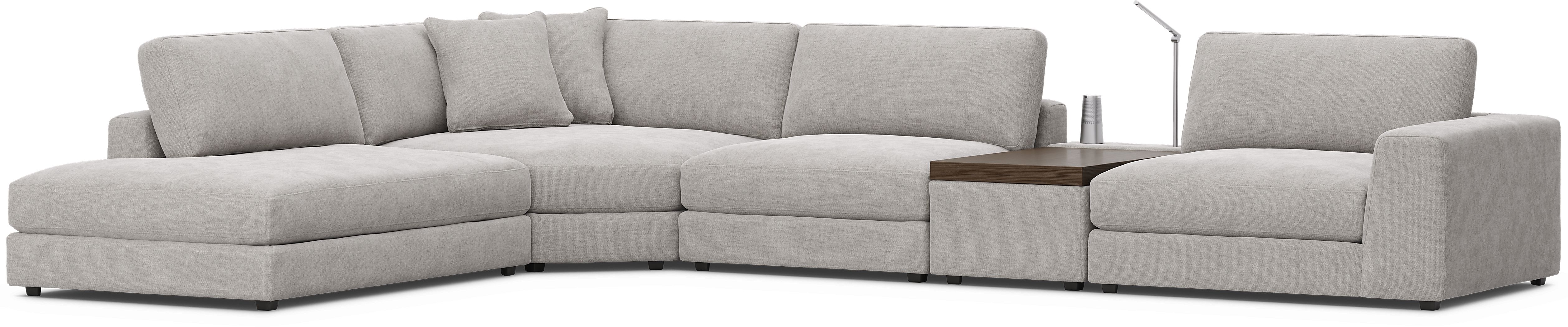 ModularThree 4 Pc Sectional with Media Console - Thumbnail 4