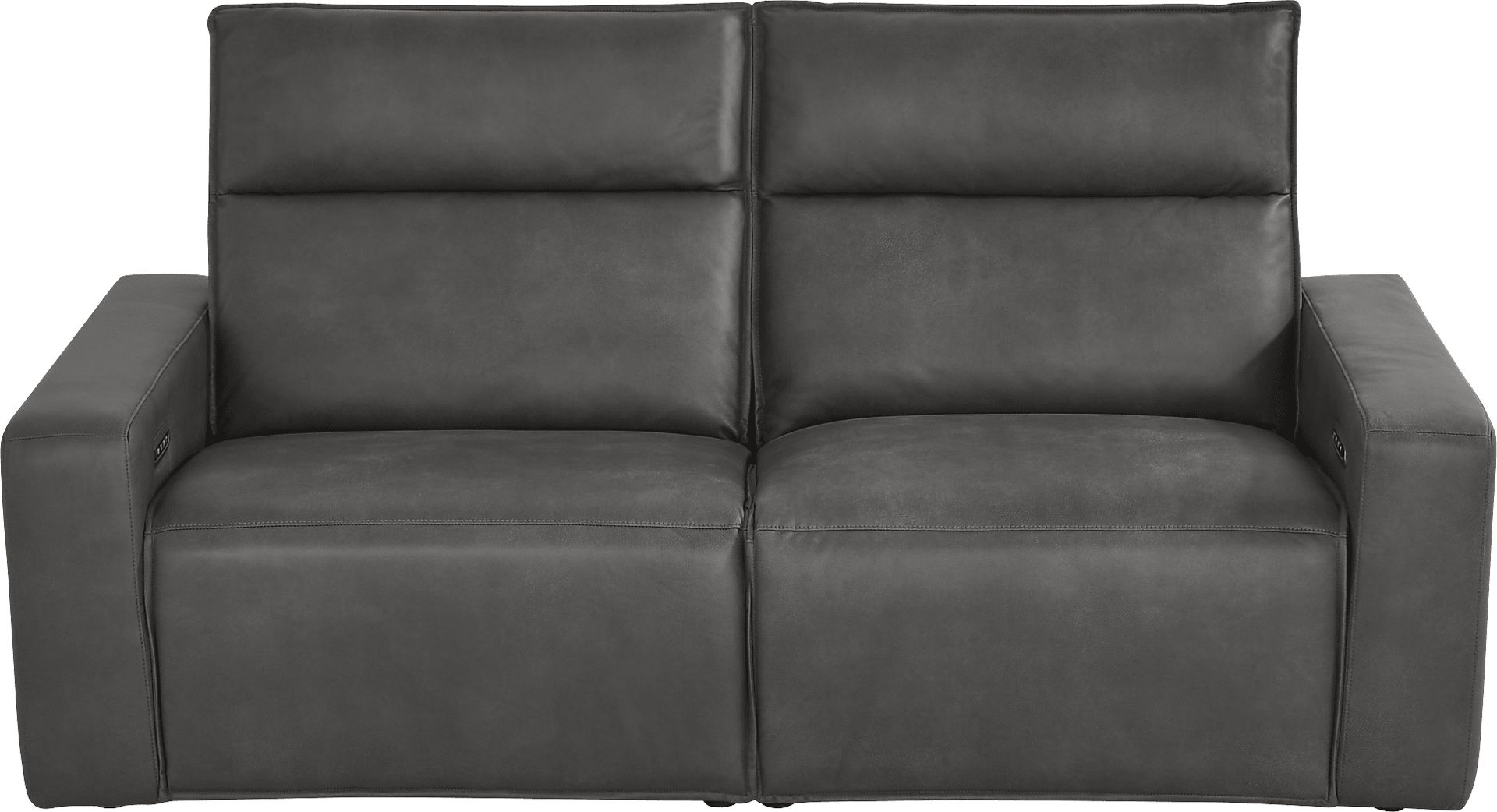 ModularTwo Charcoal 2 Pc Dual Power Reclining Loveseat - Image 2