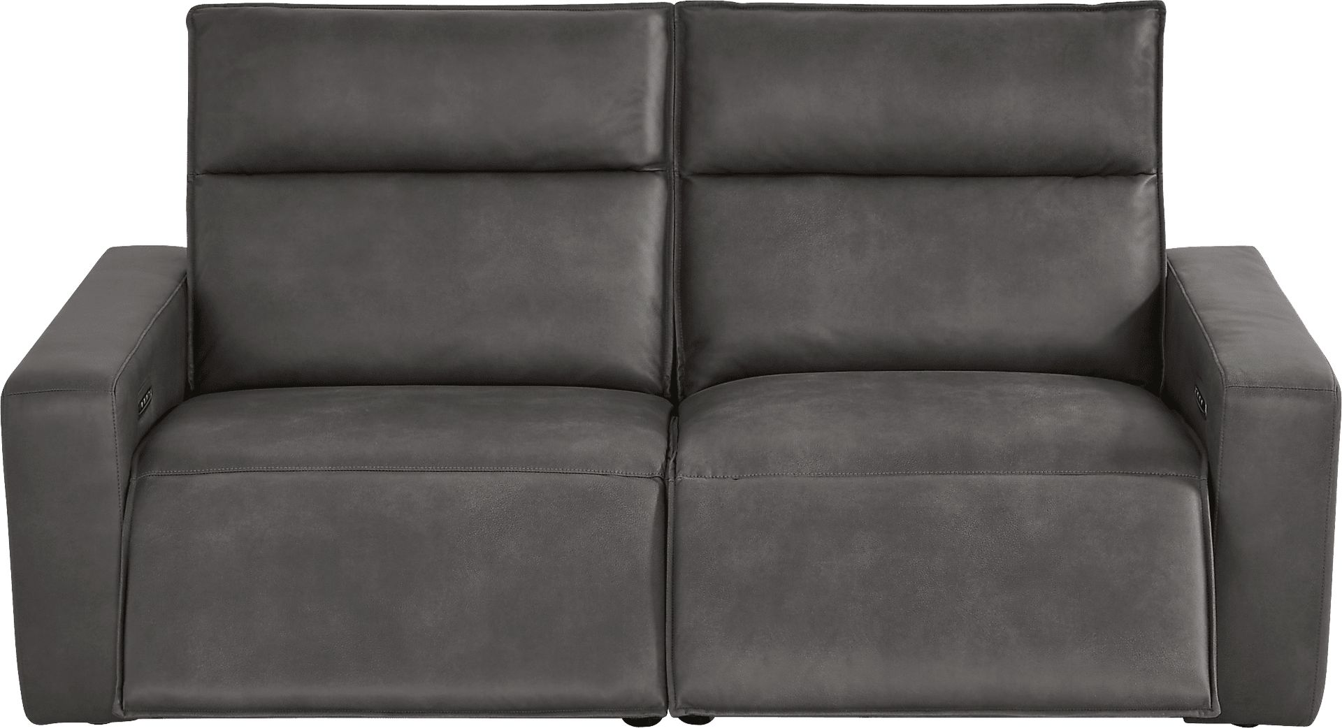 ModularTwo Charcoal 2 Pc Dual Power Reclining Loveseat - Image 1