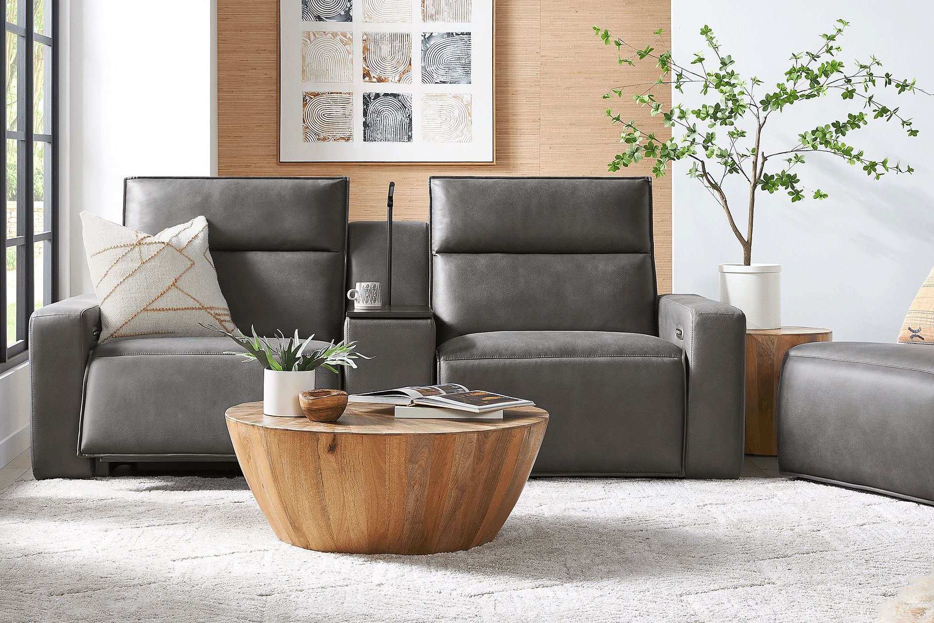 Charcoal 3 Pc Dual Power Reclining ModularTwo - Image 2