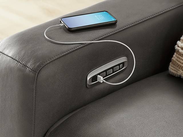 Charcoal 4 Pc Dual Power Reclining ModularTwo - Thumbnail - Image 4
