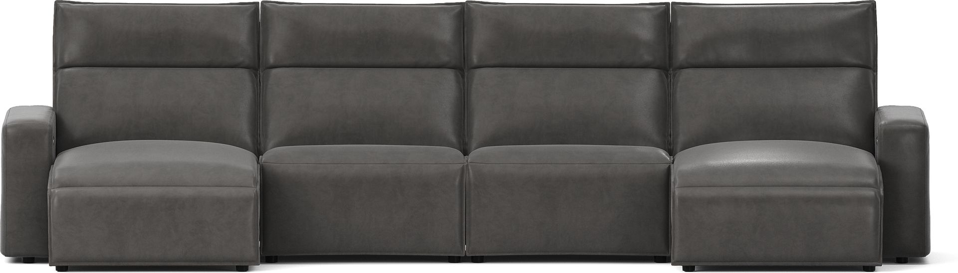 Charcoal 4 Pc Dual Power Reclining ModularTwo - Image 1