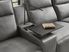 ModularTwo Charcoal 5 Pc Dual Power Reclining Sectional with Wood Top Console