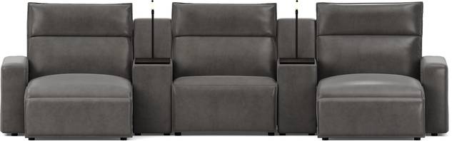 Charcoal 5 Pc Dual Power Reclining ModularTwo - Thumbnail - Image 1