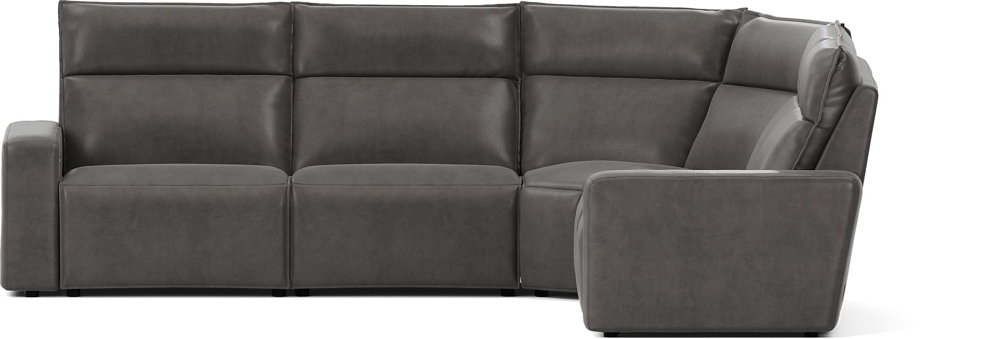 ModularTwo Charcoal 5 Pc Dual Power Reclining Sectional - Image 4