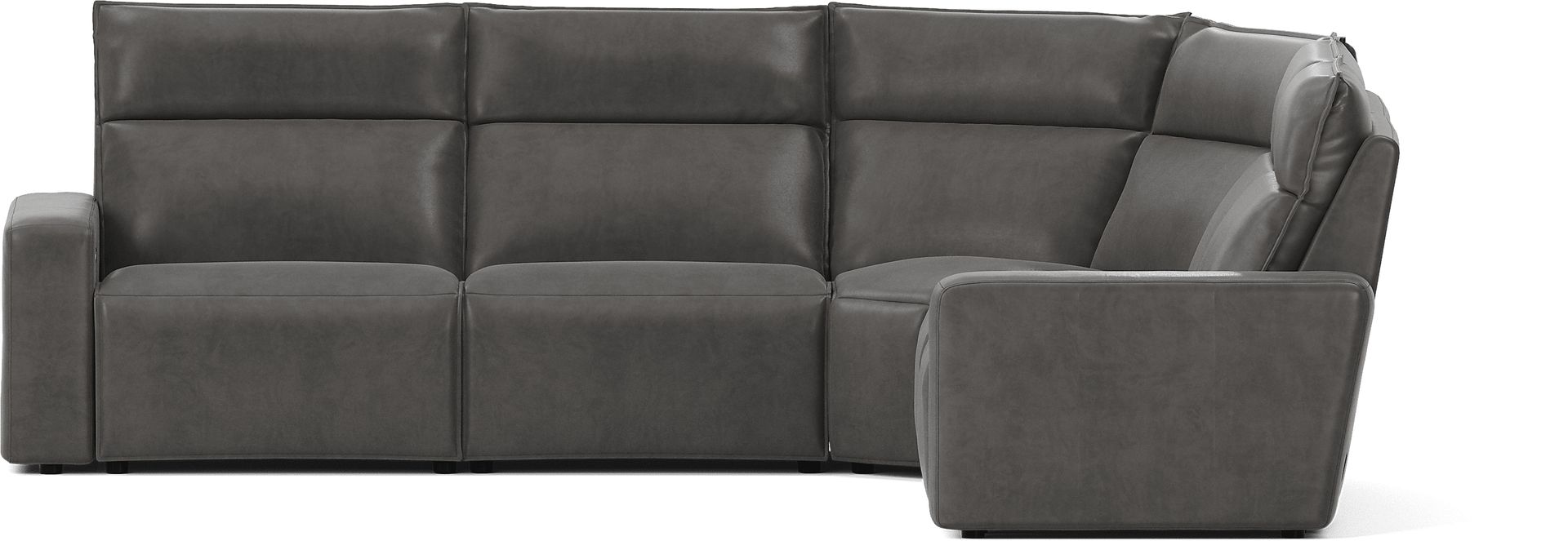 ModularTwo Charcoal 5 Pc Dual Power Reclining Sectional - Image 4