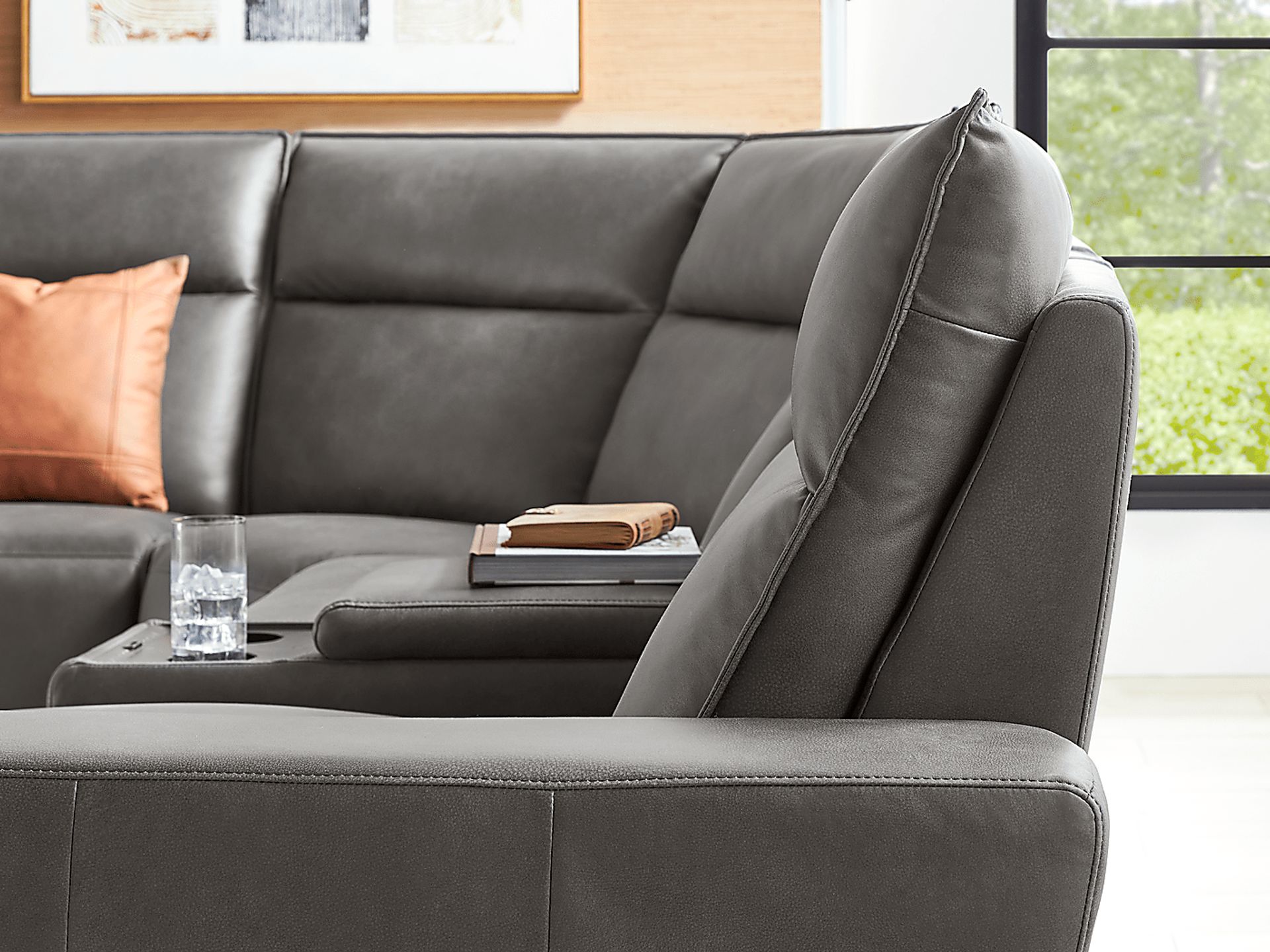 Charcoal 6 Pc Dual Power Reclining ModularTwo - Image 2