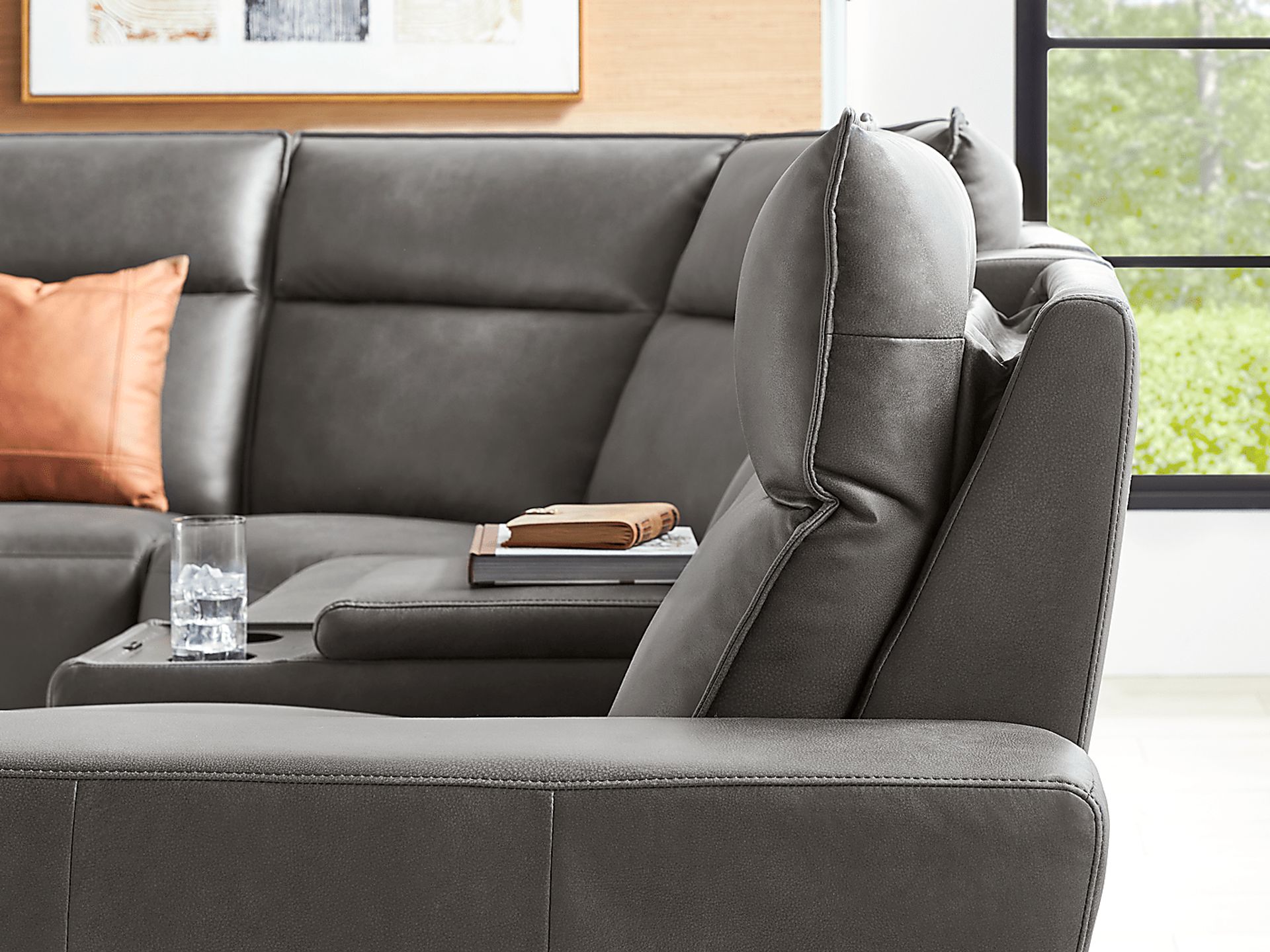 Charcoal 6 Pc Dual Power Reclining ModularTwo - Image 3