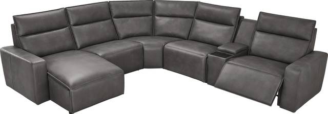 Charcoal 6 Pc Dual Power Reclining ModularTwo - Thumbnail - Image 1