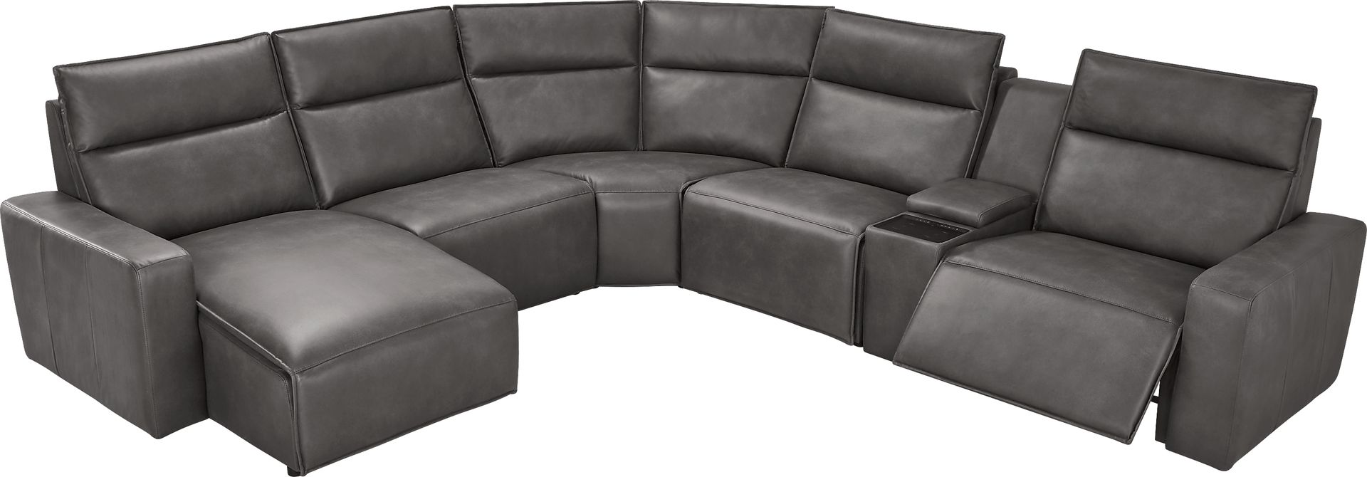 Charcoal 6 Pc Dual Power Reclining ModularTwo - Image 1