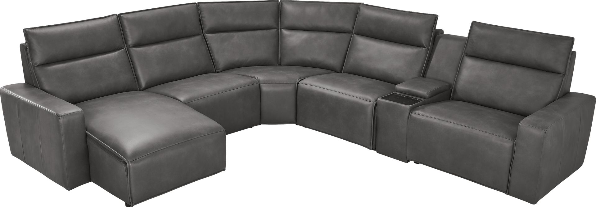 Charcoal 6 Pc Dual Power Reclining ModularTwo - Image 1