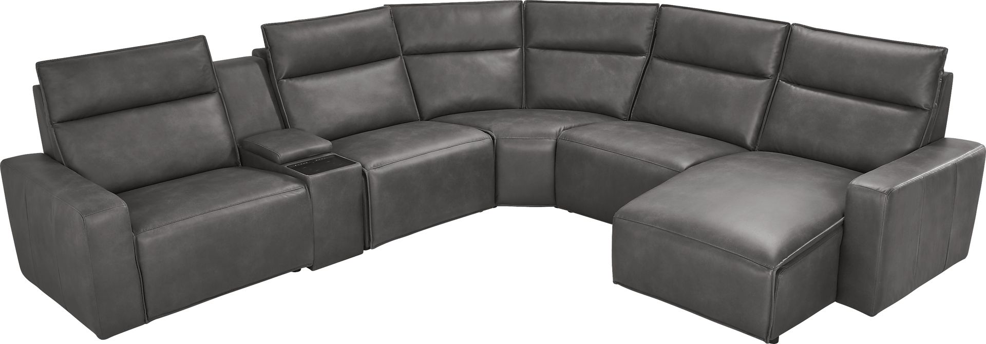 Charcoal 6 Pc Dual Power Reclining ModularTwo - Image 1