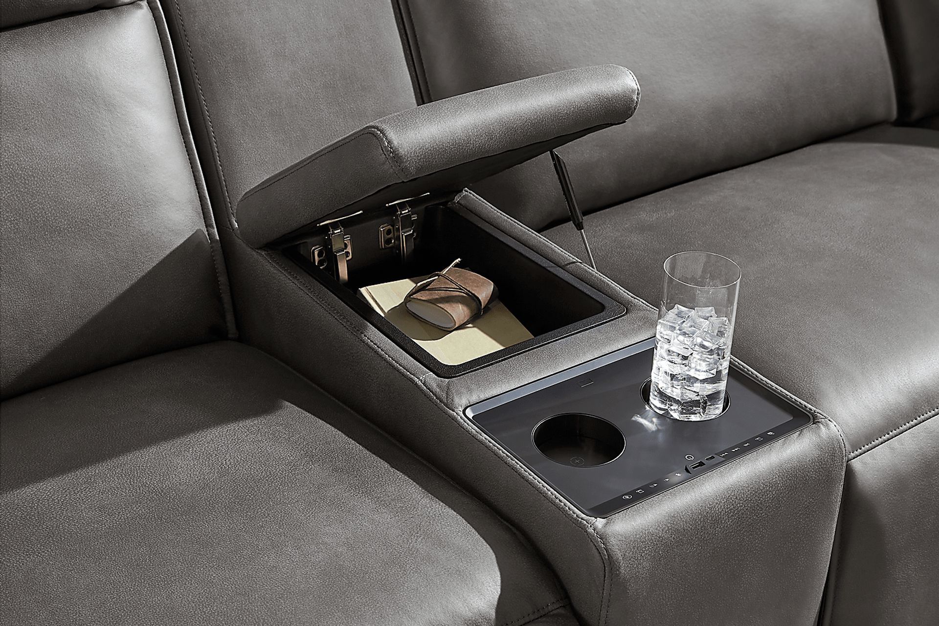 Charcoal 6 Pc Dual Power Reclining ModularTwo - Image 4
