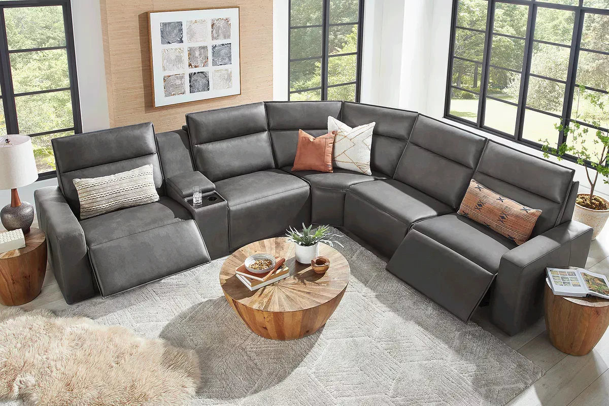 Dual power reclining sofa deals rooms to go