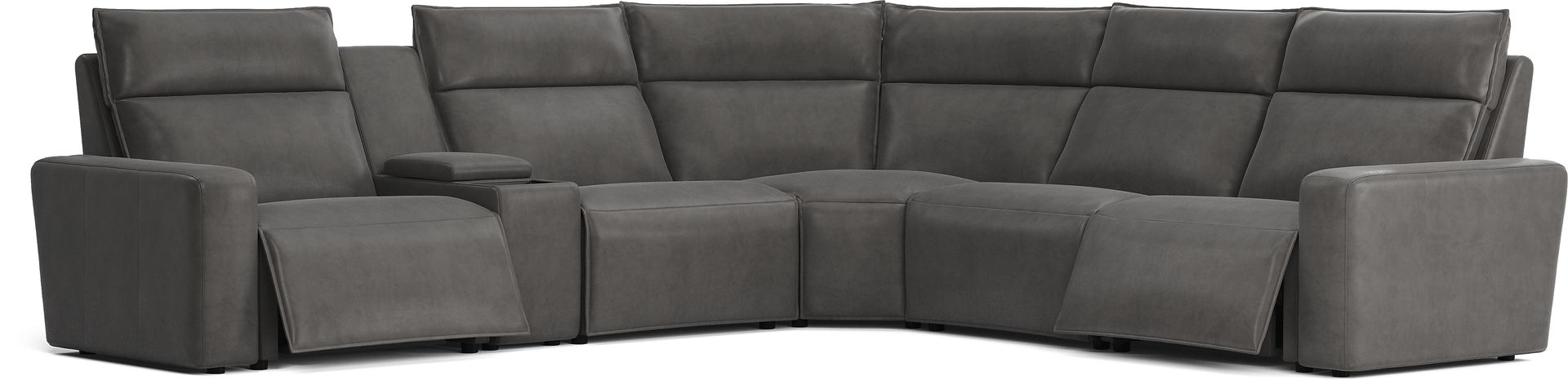 Charcoal 6 Pc Dual Power Reclining ModularTwo - Image 1