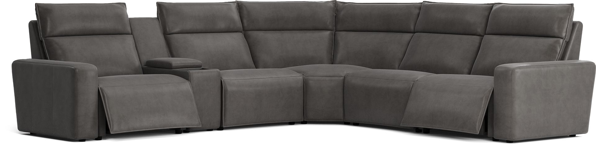 Charcoal 6 Pc Dual Power Reclining ModularTwo - Image 1