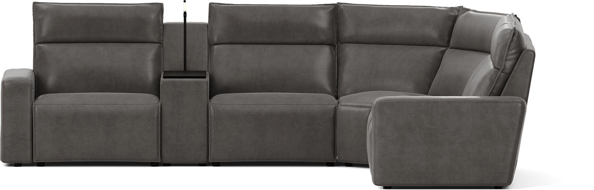 Charcoal 6 Pc Dual Power Reclining ModularTwo - Image 3