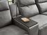 ModularTwo Charcoal 6 Pc Dual Power Reclining Sectional with Wood Top Console