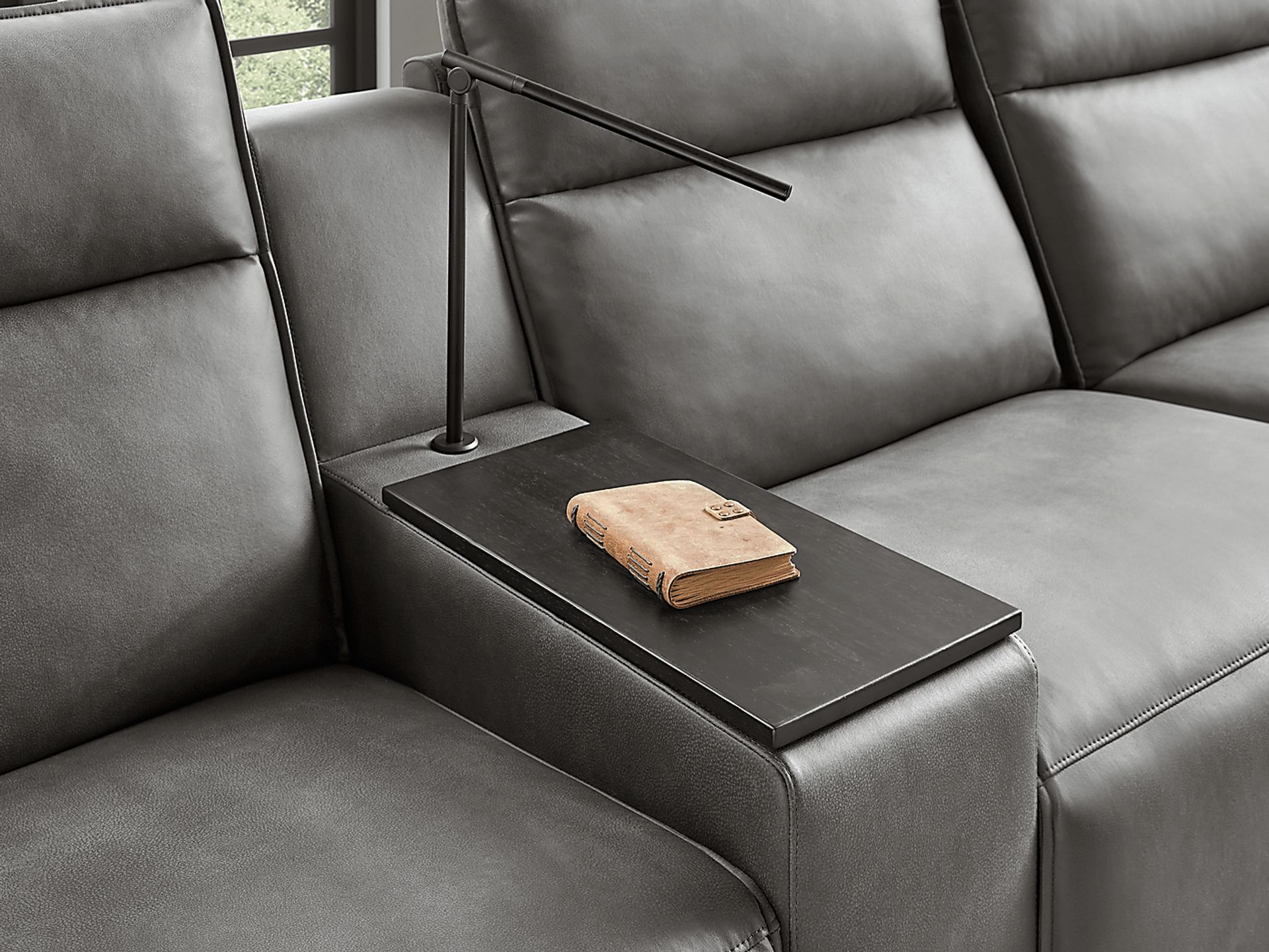 Charcoal 6 Pc Dual Power Reclining ModularTwo - Image 4
