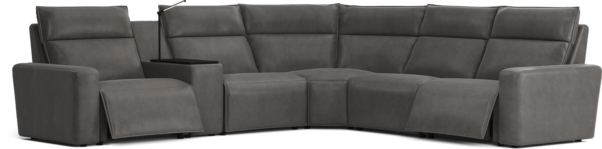 Charcoal 6 Pc Dual Power Reclining ModularTwo - Image 1