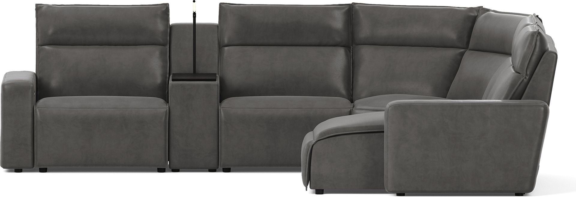Charcoal 6 Pc Dual Power Reclining ModularTwo - Image 3