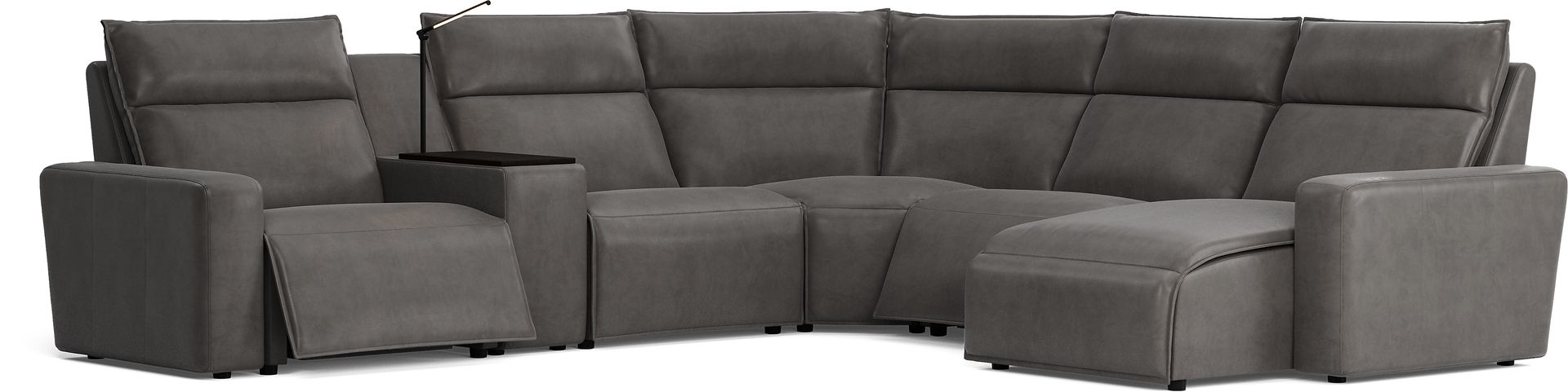 Charcoal 6 Pc Dual Power Reclining ModularTwo - Image 1