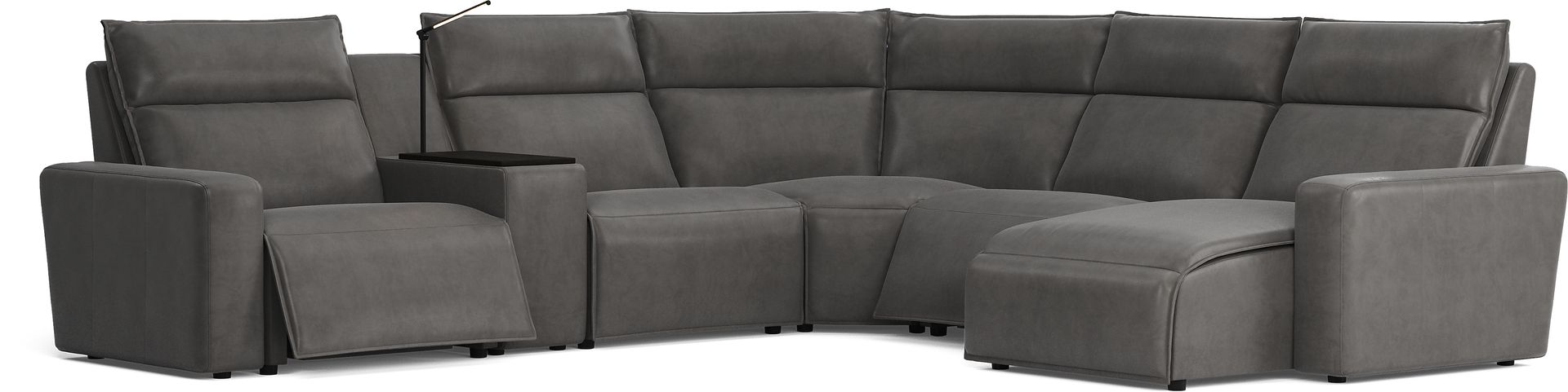 Charcoal 6 Pc Dual Power Reclining ModularTwo - Image 1