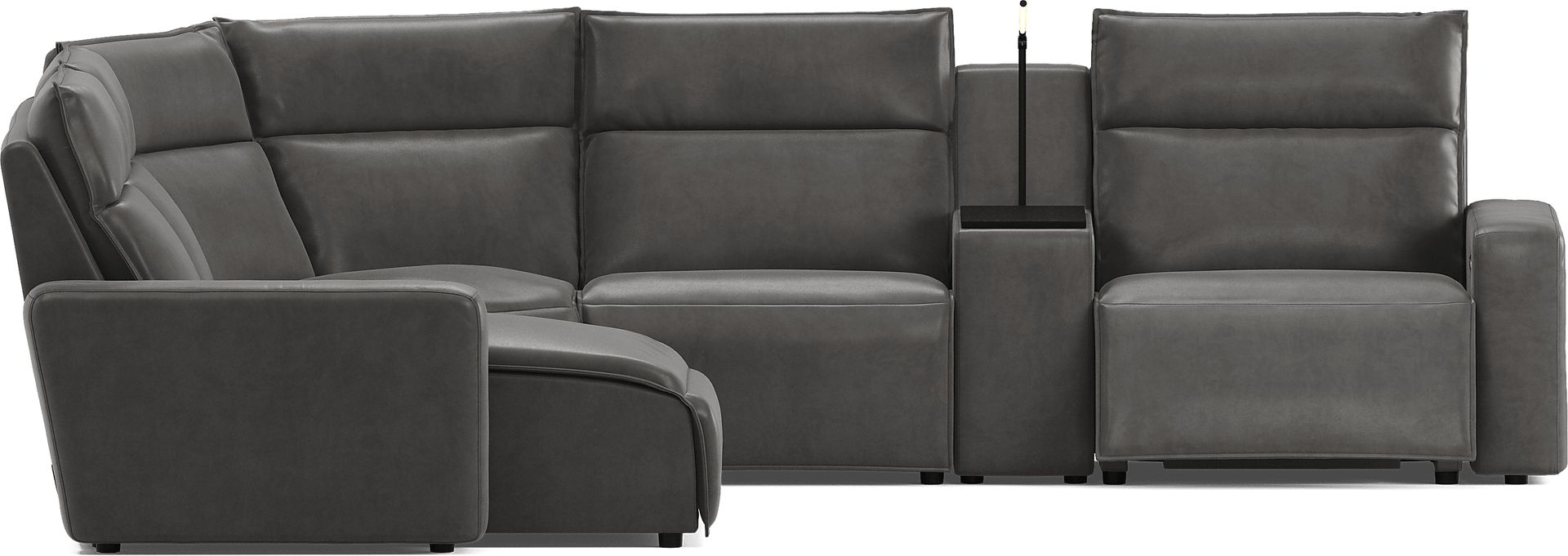 Charcoal 6 Pc Dual Power Reclining ModularTwo - Image 5